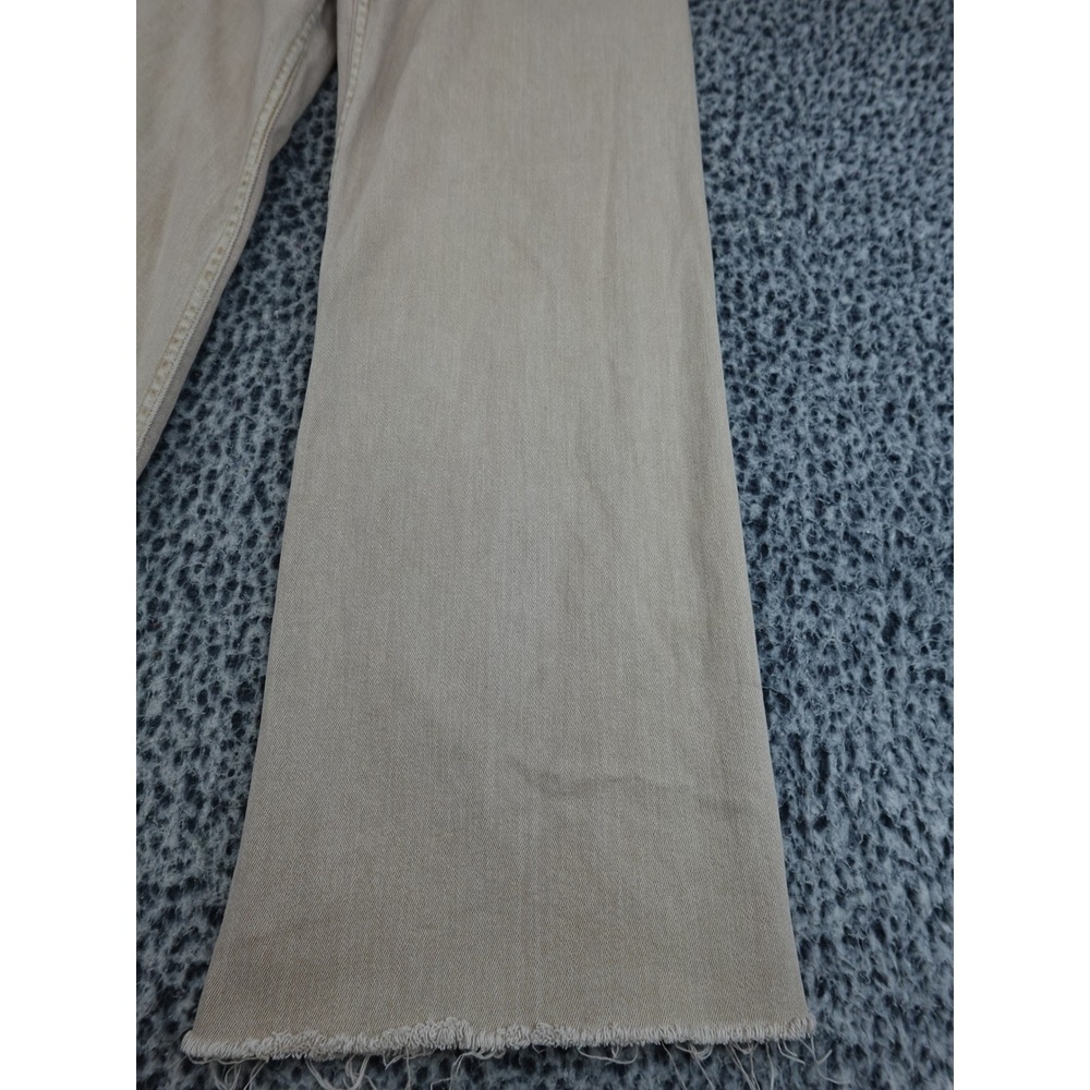 Robertson + Rodeo Wide Leg Jeans Womens Medium Tan Raw Hem High Rise - Picture 4 of 14
